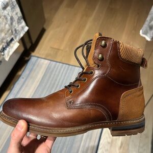 Dune London Chestnut Leather Ankle Boots
